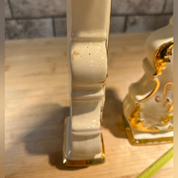 Pair of Vintage Goldra E. Palestine Mid-century Violin 9” Vases / Wall Pockets - Picture 10 of 13